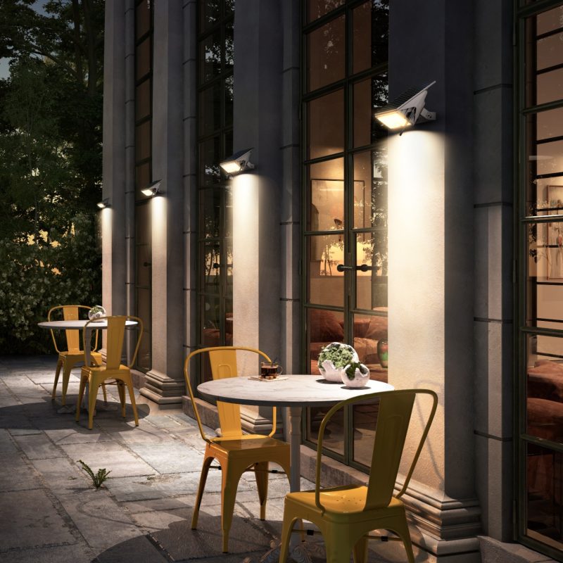 AWM-02 Solar wall pack spot light